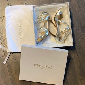 Jimmy Choo Lang Sandal in Silver